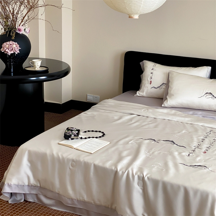 91家纺网 家纺一手货源 找家纺 （总）星野 2024新款天丝夏被国风系列-云上书