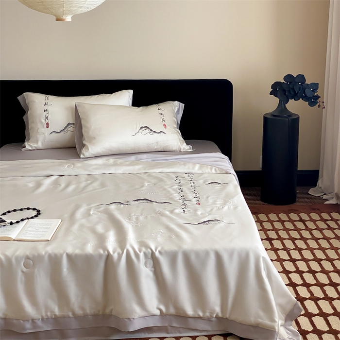 91家纺网 家纺一手货源 找家纺 （总）星野 2024新款天丝夏被国风系列-云上书