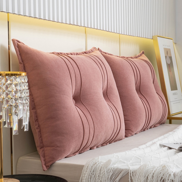 91家纺网 家纺一手货源 找家纺 美达人 2024新款雪尼绒靠背 琬琰豆沙