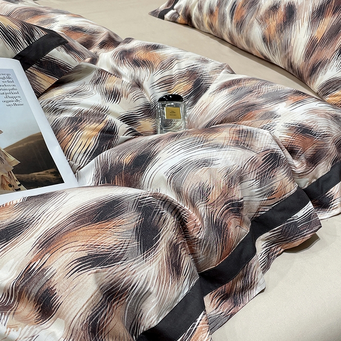 91家纺网 家纺一手货源 找家纺 大渔生活 2025新款舒芯棉高奢数码印花四件套 魅野