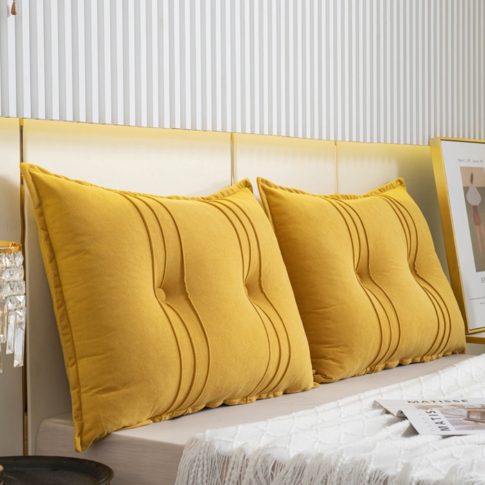 91家纺网 家纺一手货源 找家纺 美达人 2024新款雪尼绒靠背 鞠衣黄