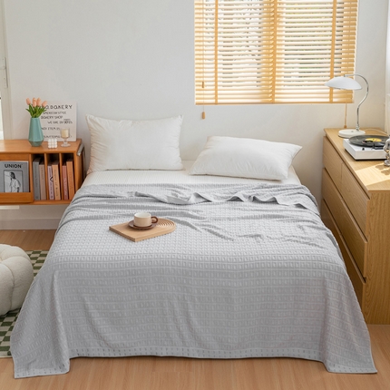 91家纺网 家纺一手货源 找家纺 （总）乐家毛巾被（工厂自产自销） 2024新款简约方块格毛圈