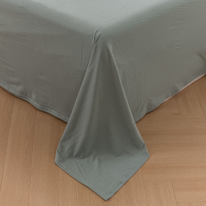 91家纺网 家纺一手货源 找家纺 优姿家纺2024新款A类全棉针织棉系列四件套 熊猫团子-绿