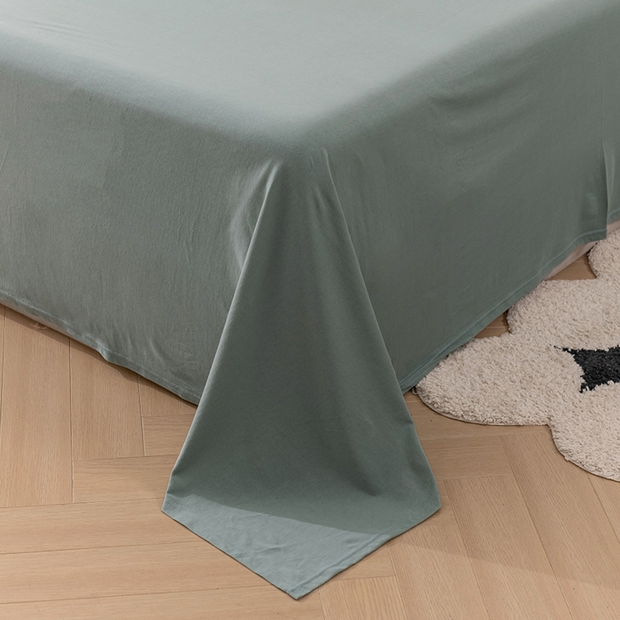 91家纺网 家纺一手货源 找家纺 优姿家纺2024新款A类全棉针织棉系列四件套 甜蜜蜜-绿