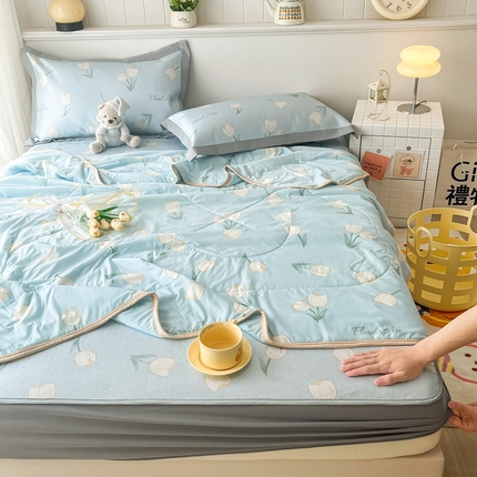 91家纺网 家纺一手货源 找家纺 （总）欧邦 新款A类冰藤席夏被套件