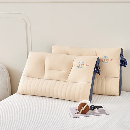 91家纺网 家纺一手货源 找家纺 芯链 2024新款分区护颈枕-睡眠拯救者枕头枕芯 浅米色