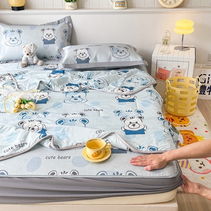 91家纺网 家纺一手货源 找家纺 （总）欧邦 新款A类冰藤席夏被套件