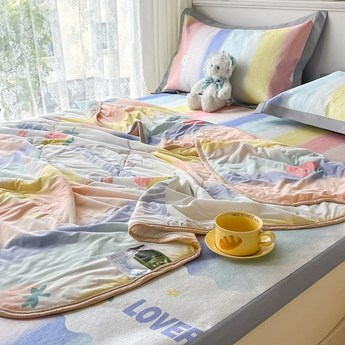 91家纺网 家纺一手货源 找家纺 （总）欧邦 新款A类冰藤席夏被套件