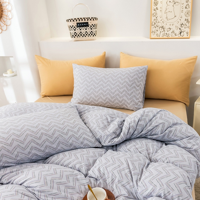 91家纺网 家纺一手货源 找家纺 优姿家纺2024新款A类全棉针织棉系列四件套 菲洛特-兰