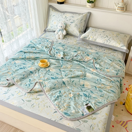 91家纺网 家纺一手货源 找家纺 （总）欧邦 新款A类冰藤席夏被套件