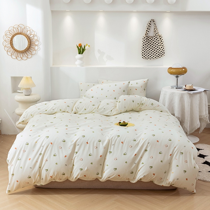 91家纺网 家纺一手货源 找家纺 优姿家纺2024新款A类全棉针织棉系列四件套 暖馨-绿