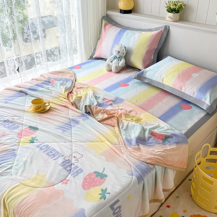 91家纺网 家纺一手货源 找家纺 （总）欧邦 新款A类冰藤席夏被套件