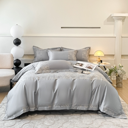 91家纺网 家纺一手货源 找家纺 （总）红嘴企鹅 2025新款无花果水洗真丝四件套