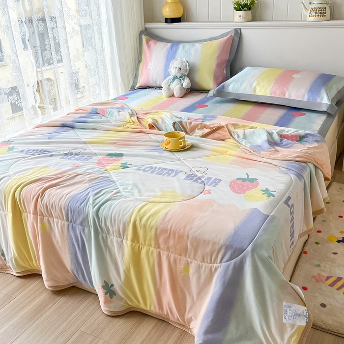 91家纺网 家纺一手货源 找家纺 （总）欧邦 新款A类冰藤席夏被套件