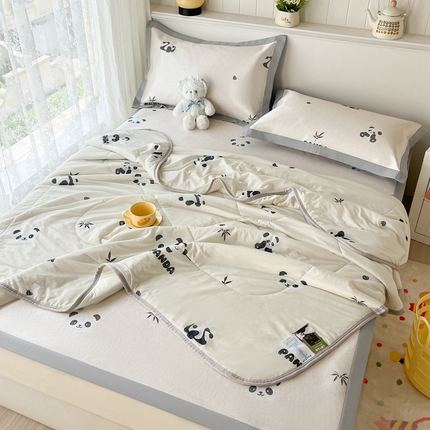 91家纺网 家纺一手货源 找家纺 （总）欧邦 新款A类冰藤席夏被套件