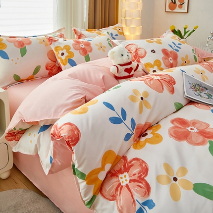 91家纺网 家纺一手货源 找家纺 （总）菲度家纺 2024新款加厚芦荟棉四件套