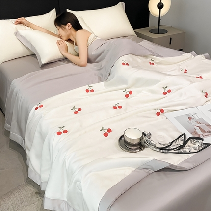 91家纺网 家纺一手货源 找家纺 （总）利欧 2025新款直播电商热卖爆款刺绣水洗真丝夏被四件套夏凉被空调被