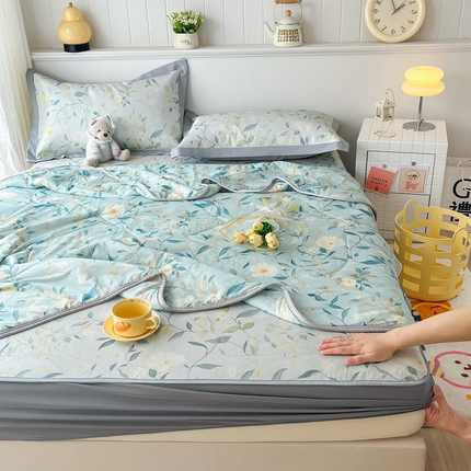 91家纺网 家纺一手货源 找家纺 （总）欧邦 新款A类冰藤席夏被套件