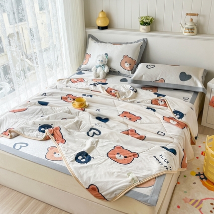 91家纺网 家纺一手货源 找家纺 （总）欧邦 新款A类冰藤席夏被套件