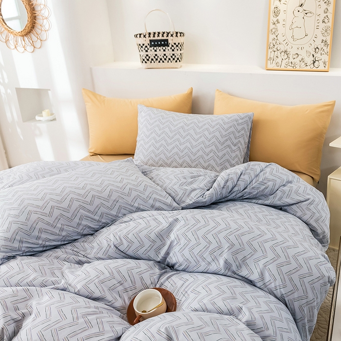 91家纺网 家纺一手货源 找家纺 优姿家纺2024新款A类全棉针织棉系列四件套 菲洛特-兰