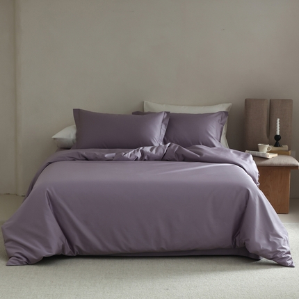 轩和 2024新款70支埃及匹马棉纯棉纯色四件套风格二 东来紫