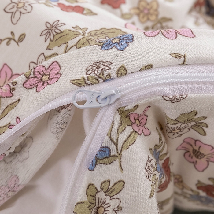 91家纺网 家纺一手货源 找家纺 优姿家纺2024新款A类全棉针织棉系列四件套 知春意-粉