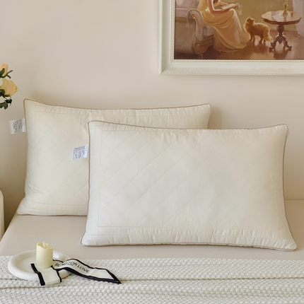 （总）唯爱品 2026新款60s贡缎蚕丝绣花枕头枕芯 记忆枕源头工厂