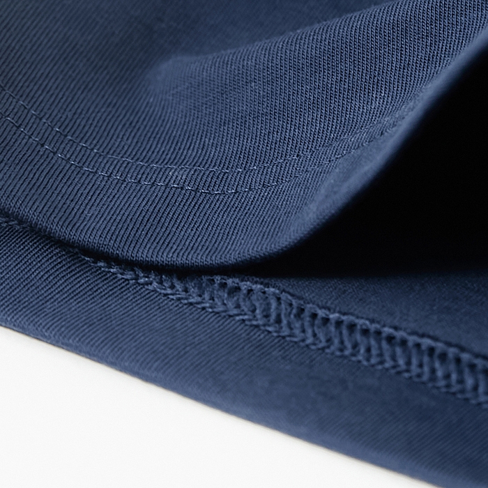 91家纺网 家纺一手货源 找家纺 EH 2024新款全棉男女情侣款家居服-男款圆领 莓蓝