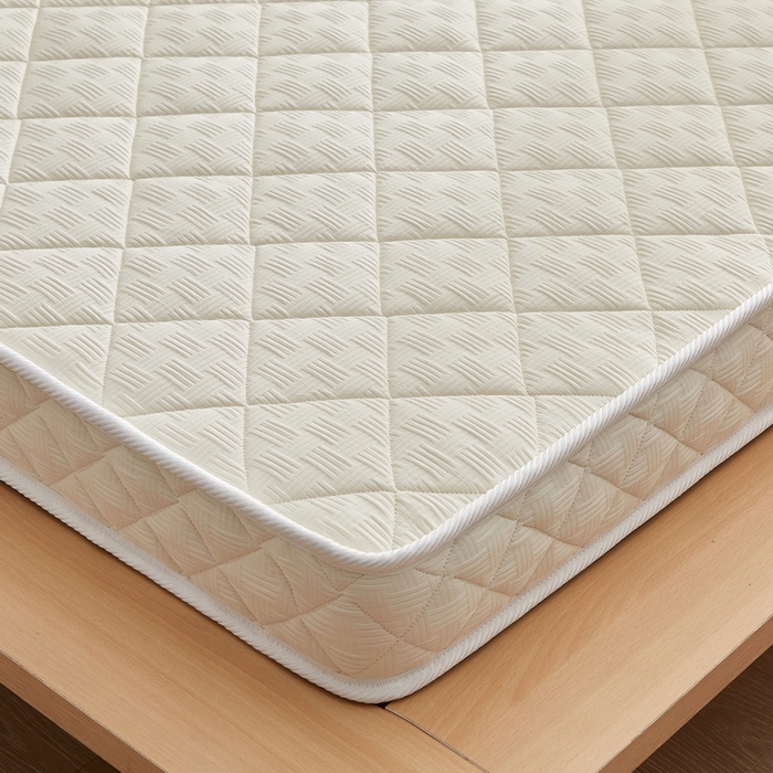 91家纺网 家纺一手货源 找家纺 祁恋婷家居 2024新款华夫格立体乳胶记忆棉床垫【床垫遮盖物】 象牙白 乳胶记忆棉款-9cm