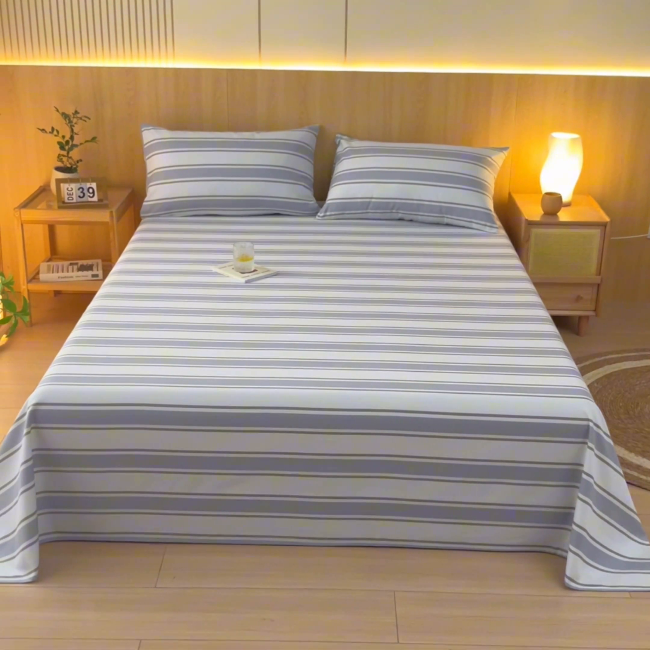 91家纺网 家纺一手货源 找家纺 鑫钰 2024新款全棉老粗布床单  乐天派