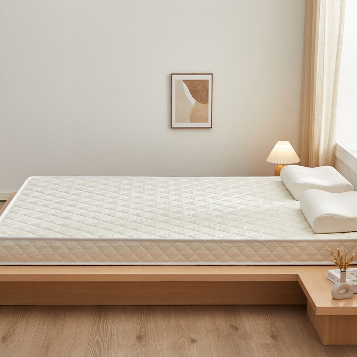 91家纺网 家纺一手货源 找家纺 祁恋婷家居 2024新款华夫格立体乳胶记忆棉床垫【床垫遮盖物】 象牙白 乳胶记忆棉款-5cm