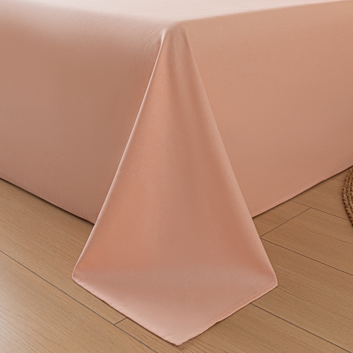 91家纺网 家纺一手货源 找家纺 鑫钰 2024新款全棉老粗布床单  月白-粉