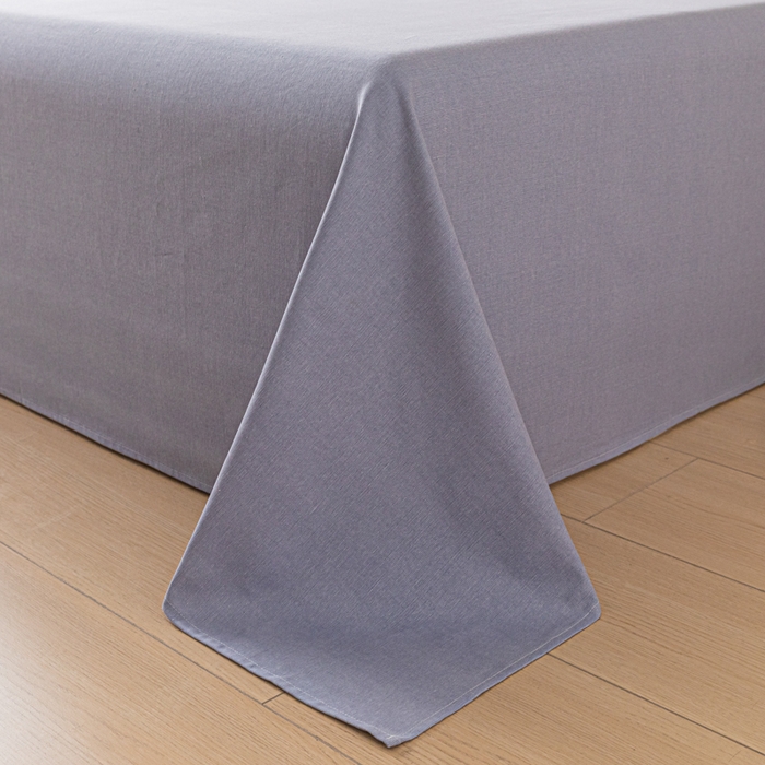 91家纺网 家纺一手货源 找家纺 鑫钰 2024新款全棉老粗布床单  月白-蓝