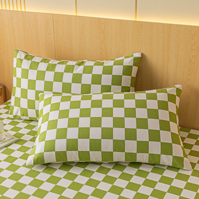 91家纺网 家纺一手货源 找家纺 鑫钰 2024新款全棉老粗布床单  菲颂-绿