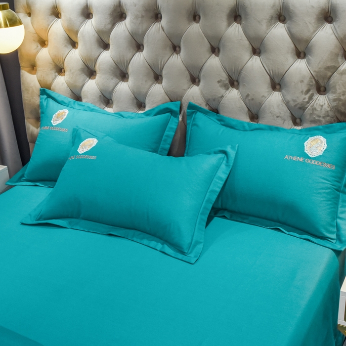 91家纺网 家纺一手货源 找家纺 艾迪尚家纺 2025新款纯色生态磨毛绣花单枕套 艾薇儿-复古兰