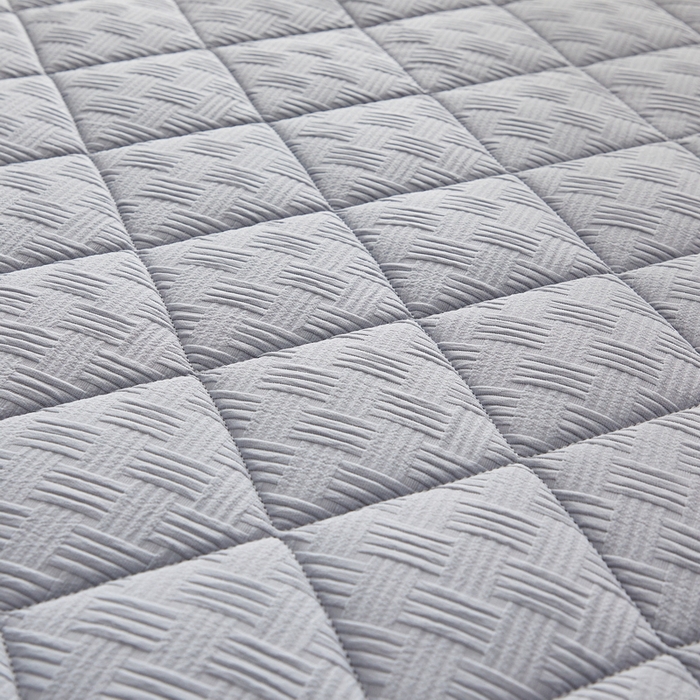 91家纺网 家纺一手货源 找家纺 祁恋婷家居 2024新款华夫格立体乳胶记忆棉床垫【床垫遮盖物】 月光灰 乳胶记忆棉款-5cm