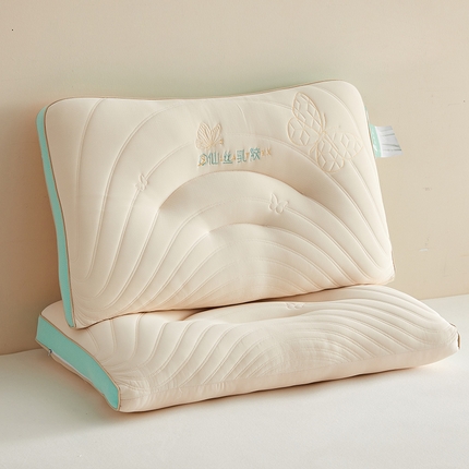 91家纺网 家纺一手货源 找家纺 乐可 2024新款仙丝乳胶分区枕头枕芯 黄色
