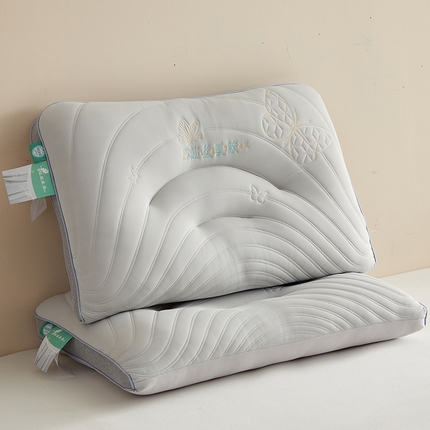 91家纺网 家纺一手货源 找家纺 乐可 2024新款仙丝乳胶分区枕头枕芯 灰色