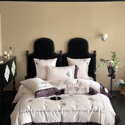 91家纺网 家纺一手货源 找家纺 （总）MIU缪家居 2024新款80支兰精天丝轻奢四件套系列-巴黎之约（有同款夏被四件套）