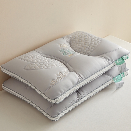 91家纺网 家纺一手货源 找家纺 乐可 2024新款仙丝乳胶舒适枕头枕芯 灰色