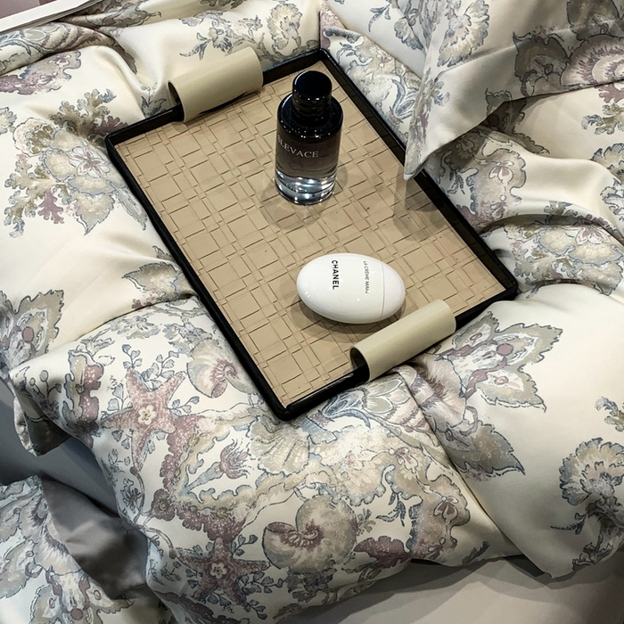 91家纺网 家纺一手货源 找家纺 顾家家居 2024新款兰精天丝数码印花四件套 金色黎明