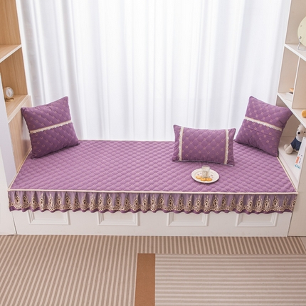 91家纺网 家纺一手货源 找家纺 （总）手艺人沙发垫炕垫 2025新款简约舒适飘窗垫-貂绒方格