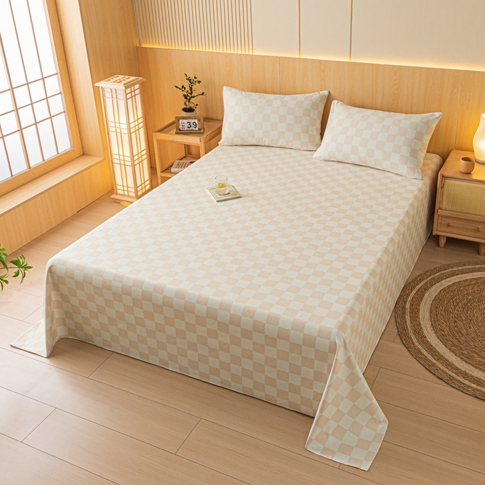 91家纺网 家纺一手货源 找家纺 鑫钰 2024新款全棉老粗布床单  菲颂-米