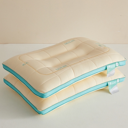 91家纺网 家纺一手货源 找家纺 乐可 2024新款仙丝乳胶护颈枕头枕芯 黄色