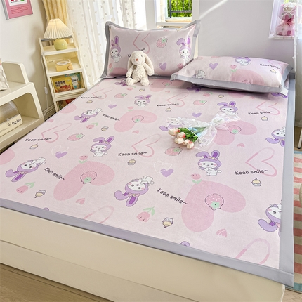 91家纺网 家纺一手货源 找家纺 （总）欧邦 新款数码印花A类冰藤席三件套