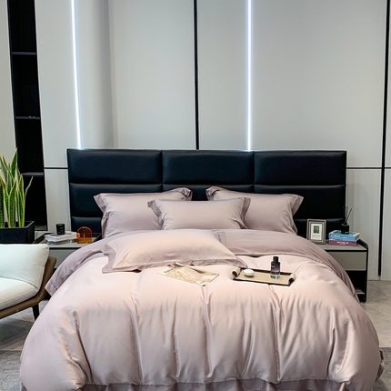 91家纺网 家纺一手货源 找家纺 （总）顾家家居 2024新款兰精天丝拼角四件套-暮光