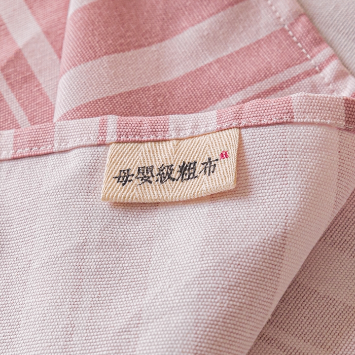 91家纺网 家纺一手货源 找家纺 鑫钰 2024新款全棉老粗布床单  素彩-粉