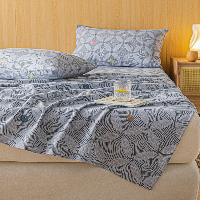 91家纺网 家纺一手货源 找家纺 鑫钰 2024新款全棉老粗布床单  梦旋律