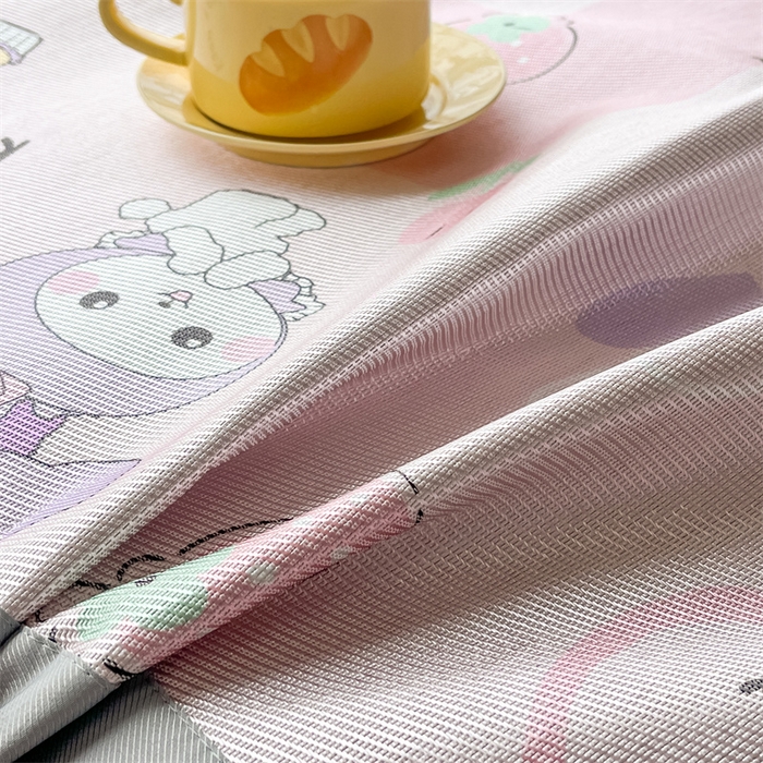 91家纺网 家纺一手货源 找家纺 欧邦 新款数码印花A类冰藤席三件套 凉席款-草莓兔