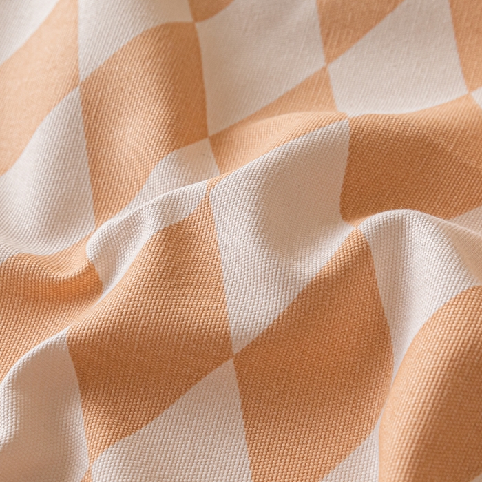 91家纺网 家纺一手货源 找家纺 鑫钰 2024新款全棉老粗布床单  菱格-咖